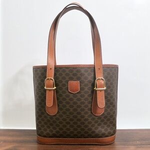 Celine Macadam Tote with COA Size Medium Vintage Circa 1970-80